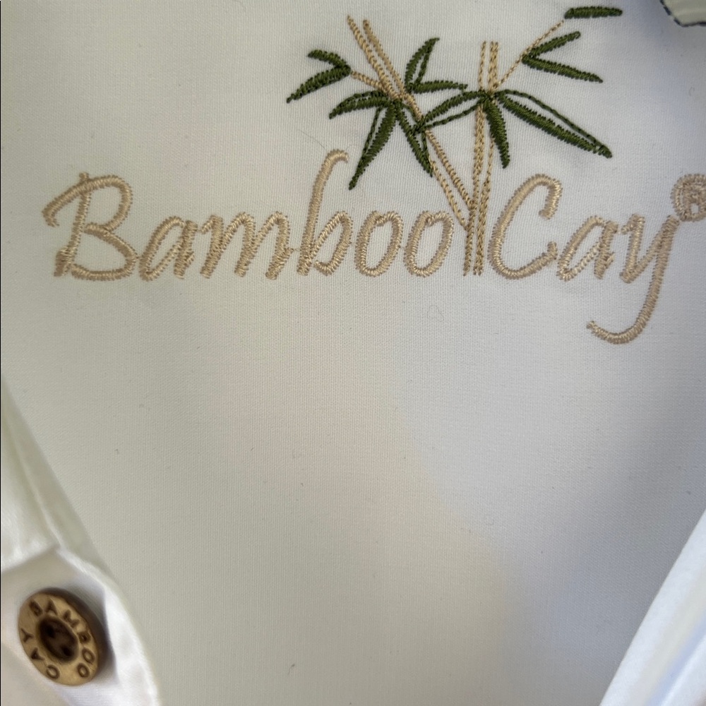 BAMBOO CAY White Shirt with Marlin Embroidery Mens 3XL modal blend - Picture 4 of 17